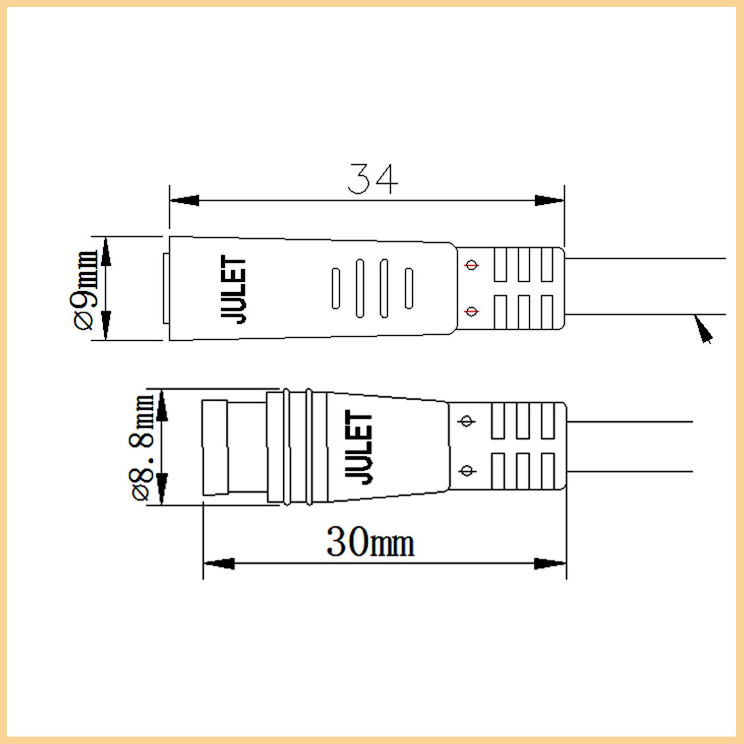 Okfeet Julet 2 3 4 5 6 Pin Waterproof Cable Electrical Ebike Extension Cable Connector for Ebike Light Throttle Ebrake Display
