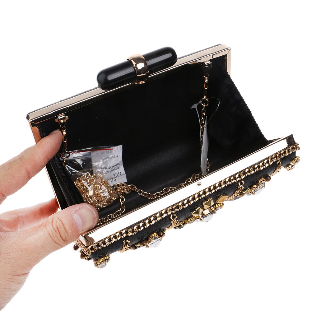 Kettingen tassen dames avondfeest handtas diamanten portemonnees luxe kristallen clutches bruids bruiloft feest bloemen portemonnees tas