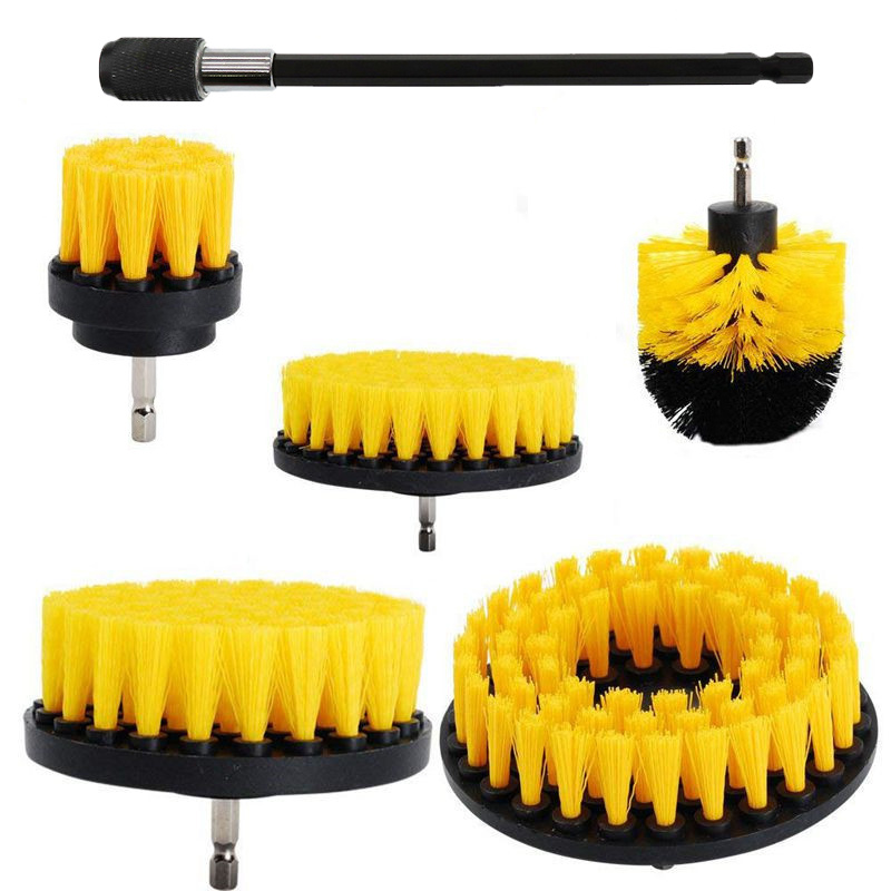 Brosse à récurer électrique, tige d&#39;extension de perceuse, nettoyeur tout usage, brosse de détail de voiture, outil de nettoyage de jante, 2/3.5/4/5&#39;&#39;