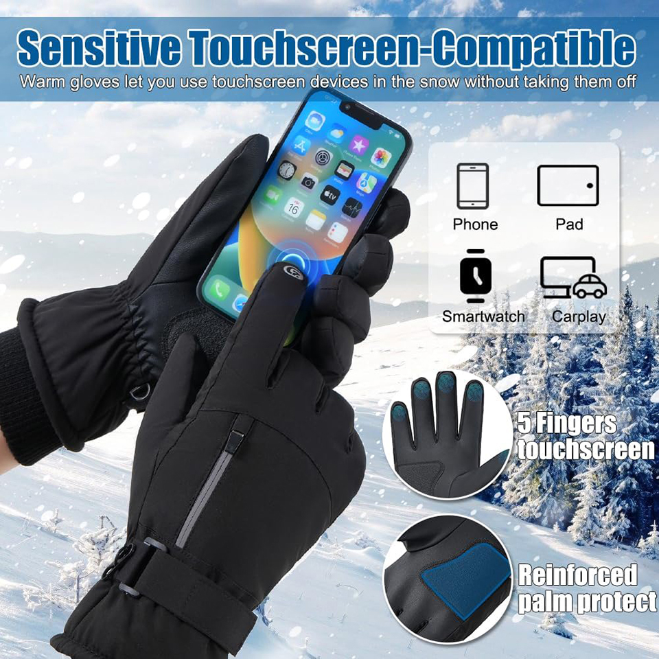 Winter Ski Handschuhe 3M Kälte Beständig Schafe Wasserdicht Zehn Finger Touchscreen Handschuhe Verdickte Anti-Unterhose Reiten Handschuhe männer Frauen