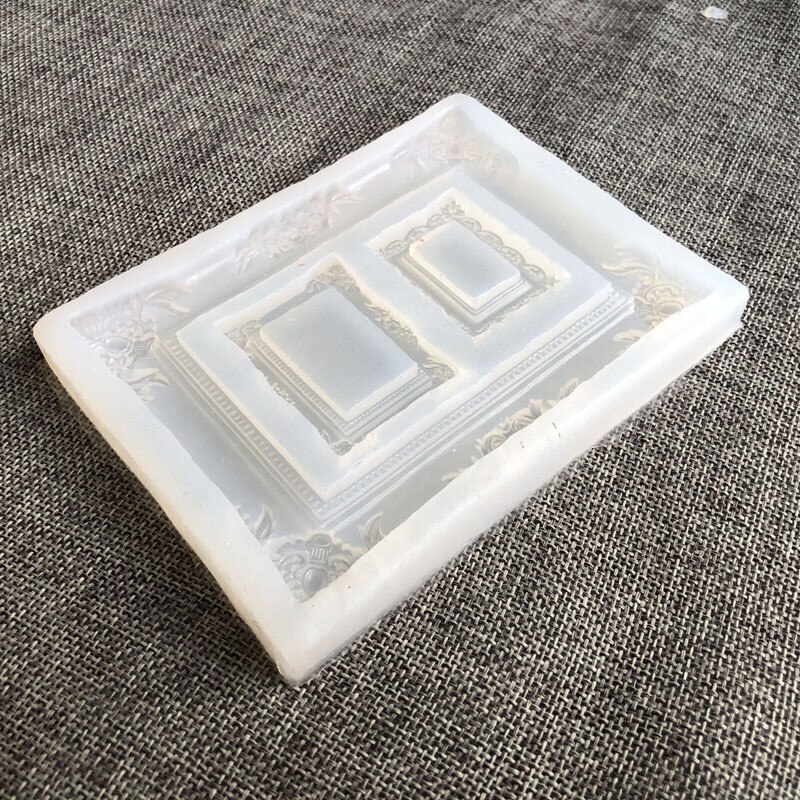 Criativo diy moldura de silicone molde para resina epóxi uv moldes jóias que fazem ferramentas: Frame