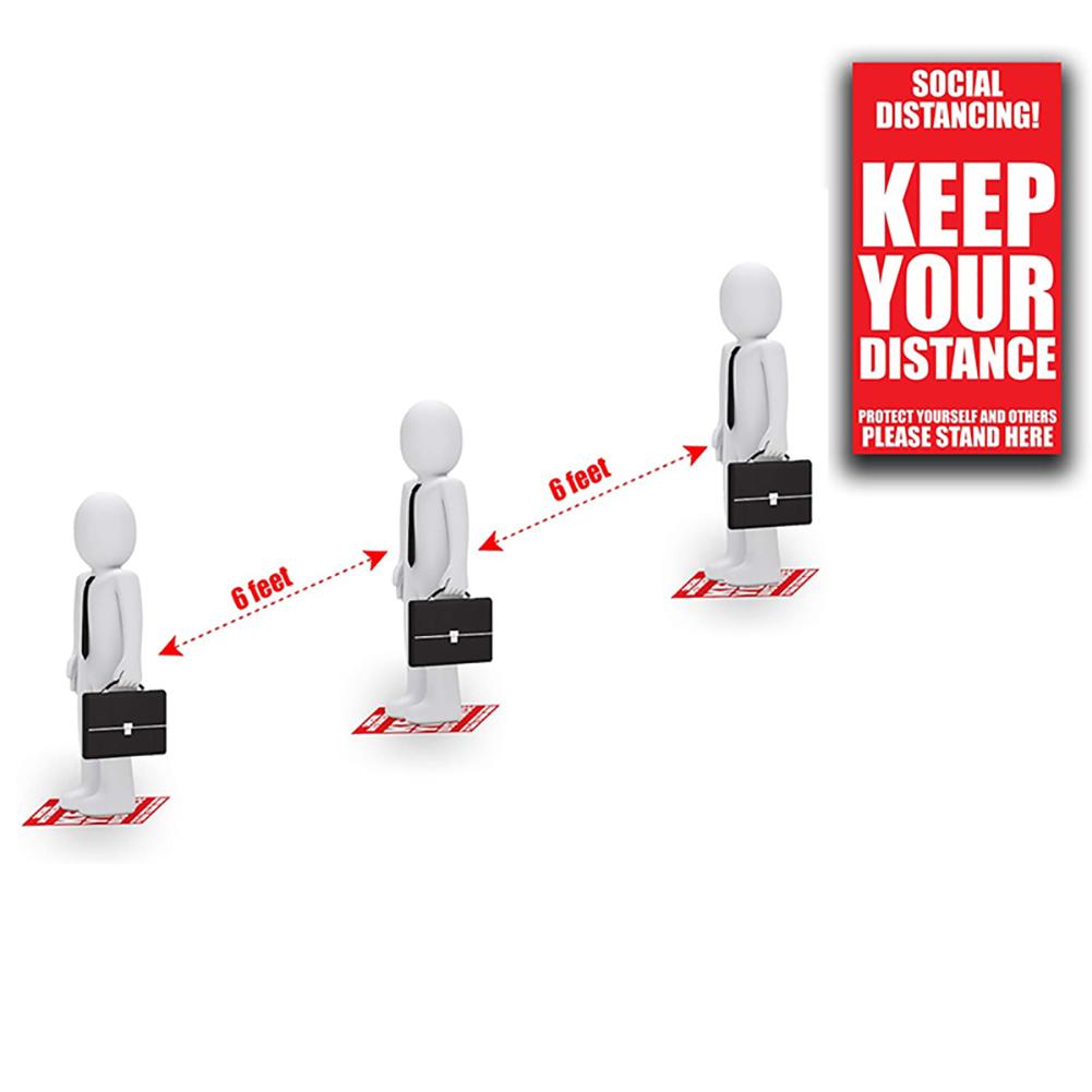 Social Distancing Floor Sticker Decal Safety Floor Sign Floor Adhesive Sticker For Maintaining Distance Keep Your Distance Stick