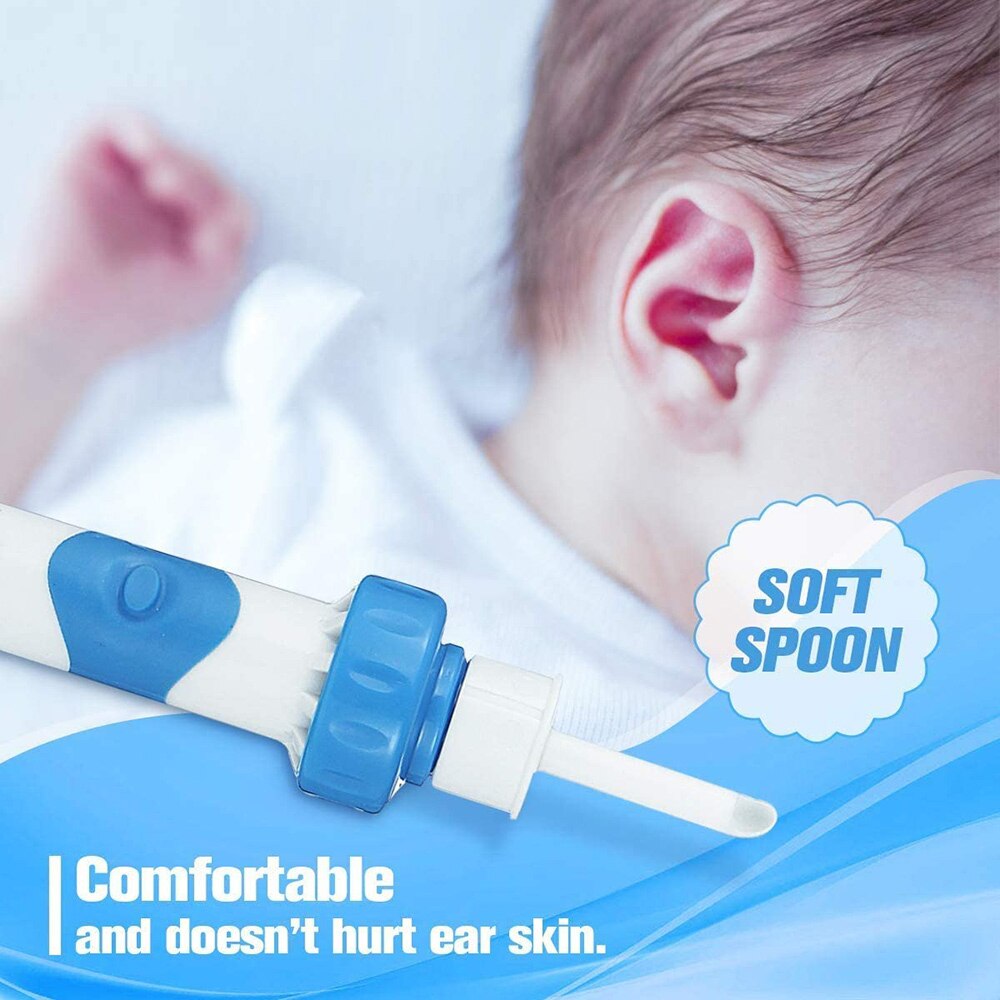 Nettoyant électrique pour oreilles outils de nettoyage indolores sécurité aspirateur électrique nettoyant pour cire d'oreille décapant de cire avec embouts nettoyeur en spirale