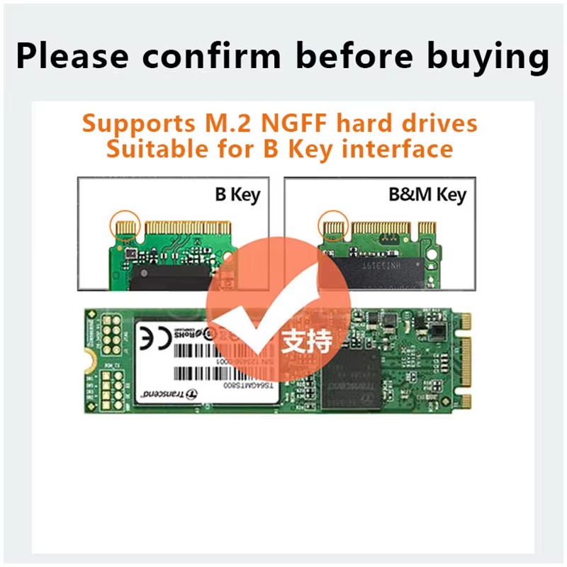 NGFF Hard Disk External M.2 Solid State 5Gbps SSD Cooling Metal Case USB3.0 PC for 2230/2242/2260/2280 Mobile HDD Enclosure MN01