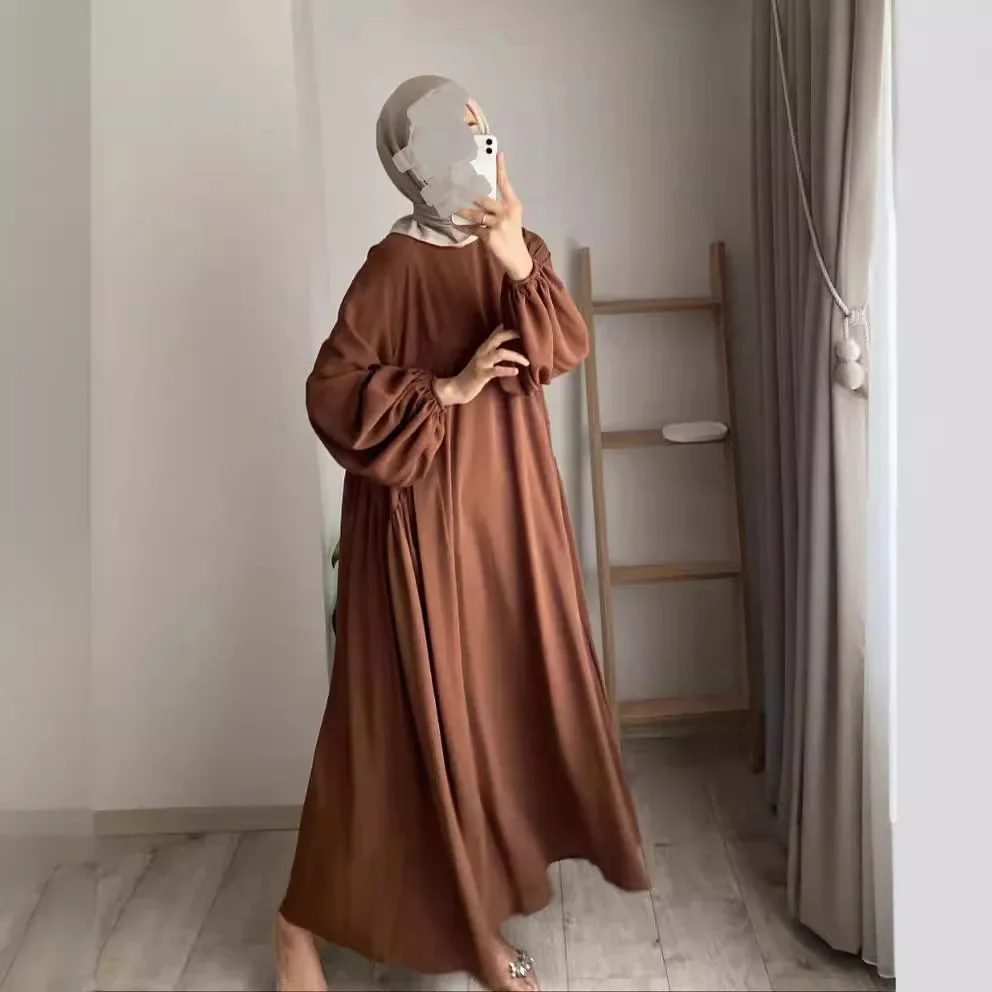 Ramadan saudiarabisk lang kåbe marokko dubai abayas til kvinder beskedne maxikjoler jalabiya kaftan islam eid muslimske vestidos