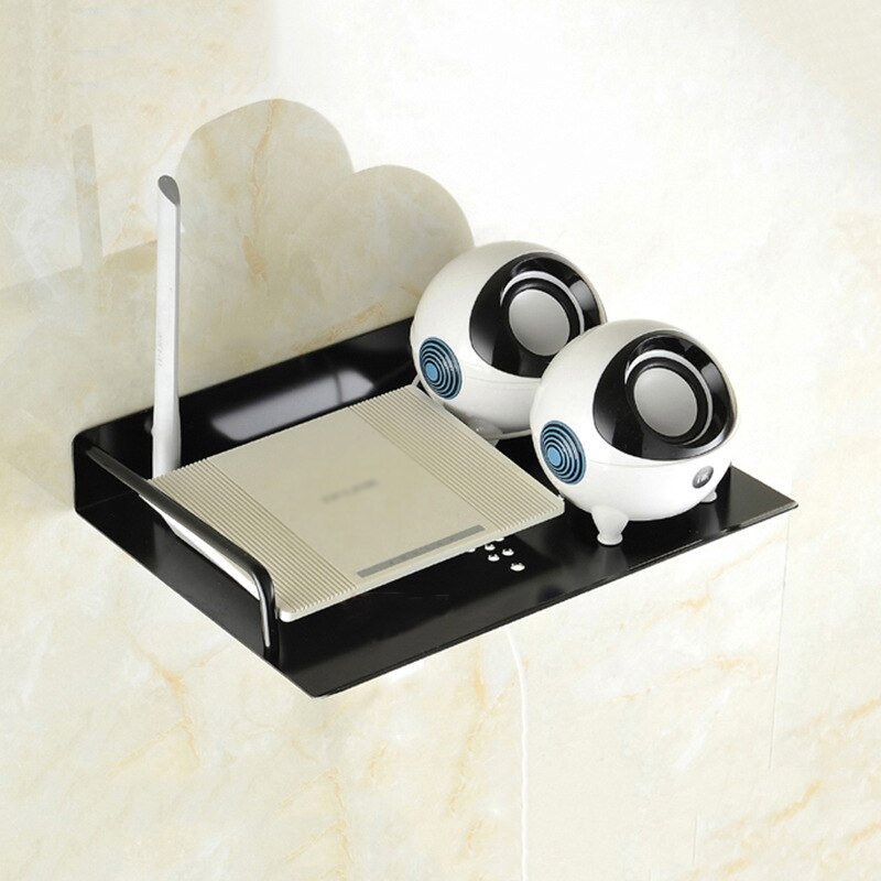 Home Decor Organizer Draadloze Wifi Router Telefoon Plank Panel Muur Opknoping Plug Board Beugel Router Opbergrek Beugel