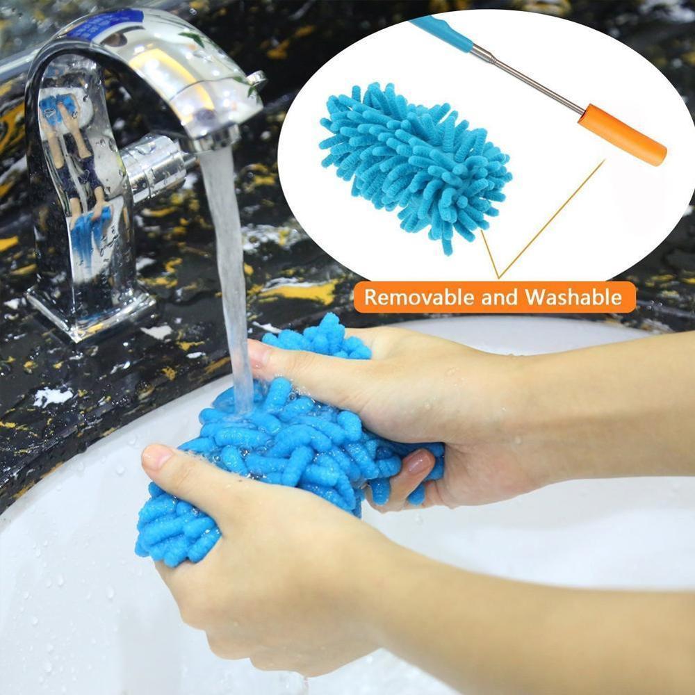 Telescopic Microfibre Duster Extendable Dust Remover Cleanning Brush For Air-conditioner Furniture Shutter Home Car Cleaner Tool