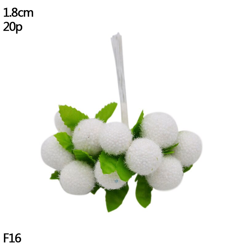 Artificial Flower Mini Stamen White Glass Berries Stamen For Wedding Party Home Decoration DIY Wreath Handmade Craft Accessories