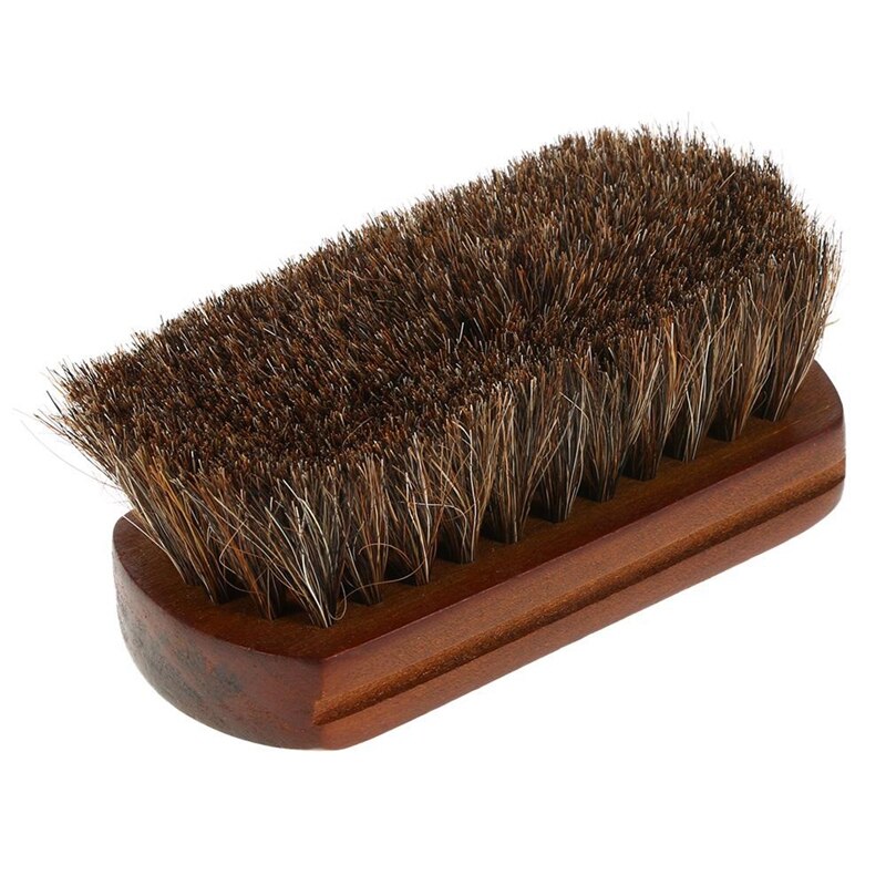 Cepillo de pelo de caballo Natural con mango de madera para hombre, cepillo de barba, bigote, limpieza Facial, brocha de afeitar, herramientas de peluquería: Default Title