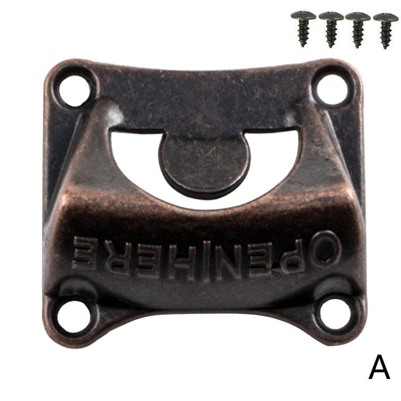 Flesopener Ring Stijl Zuiver Koper Brons Metalen Wandmontage Bier Wijn Fles Cap Bar Opener Bar Keuken Tool: A
