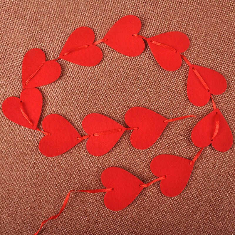 16 Hearts With Rope Romantic Wedding Decoration Marriage Room Layout DIY Garland Love Curtain Wedding Supplies