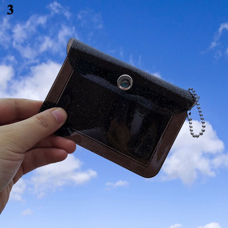 Impermeabile Trasparente Della Borsa Della Moneta del Supporto di Carta di IDENTIFICAZIONE del PVC di Modo Delle Donne Cassa di Carta Del Raccoglitore Sottile Della Carta di Credito Del Supporto di Carta Del Sacchetto: 10