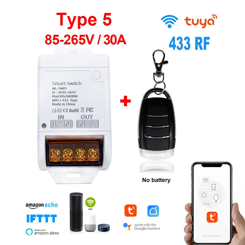 Smart Life Slimme lichtschakelaar, 4 stuks, mini-module, doe-het-zelf