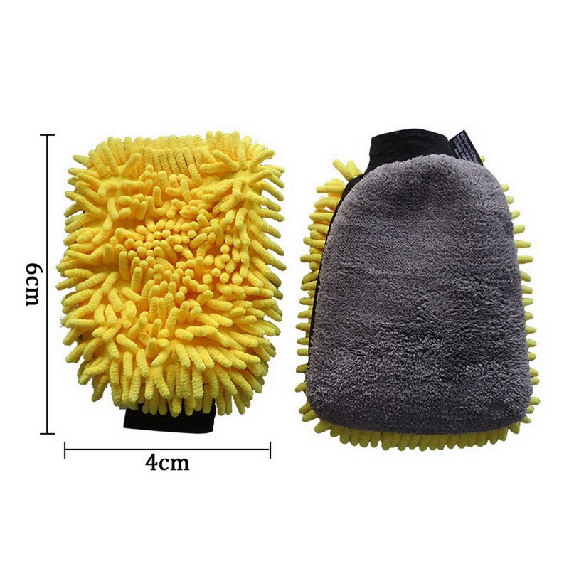 Guantes de lavado de coches Universal guantes de peluche coral de un solo lado herramienta para lavado de coche guante de limpieza