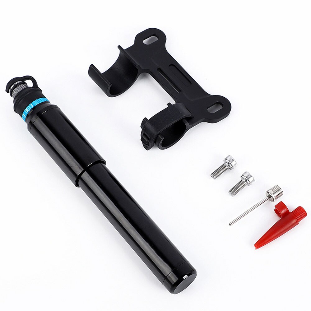 WEST BIKING Bicycle Pump Hand Air Pump Hose Pressure Gauge Cycling Tire Inflator Schrader Presta Valve Fork Portable Mini Pump: 150psi black