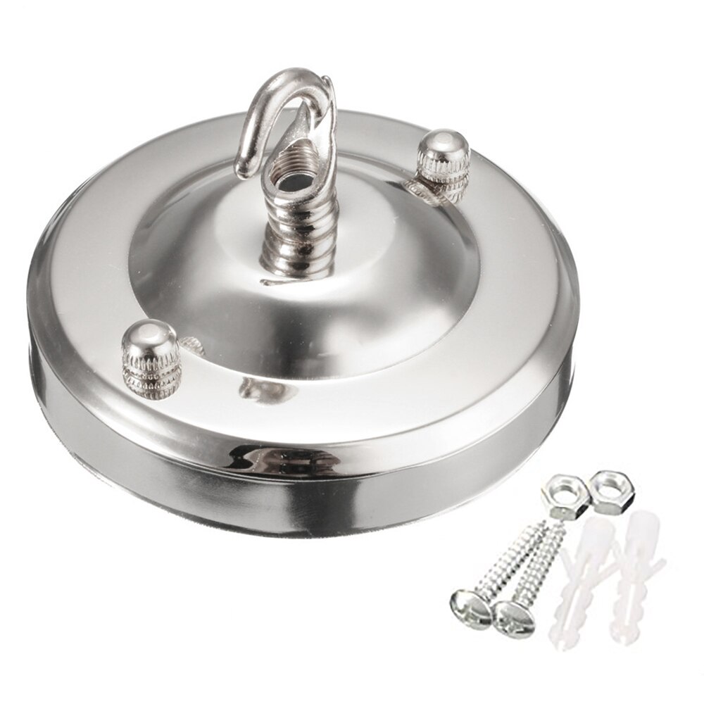 1/2/4 stücke Jahrgang Eisen Decken Rose Haken Platte Halfter DIY Anhänger Lampe Dekoration retro Decke Halfter für Leuchte D40: Chrom / 2 Pack