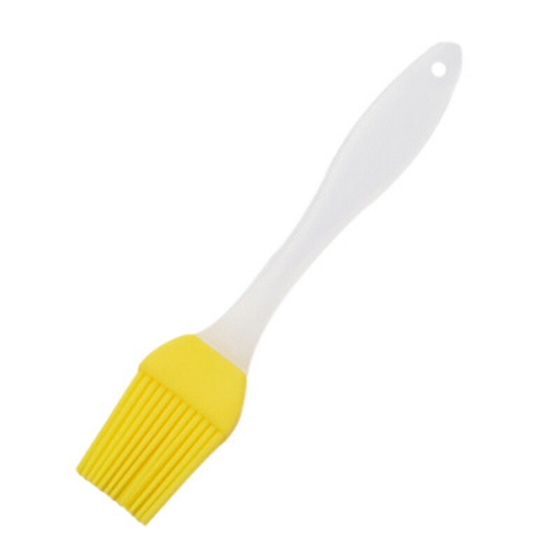 1Pc Colorful Silicone Oil Brush Baking Liquid Oil Pen Cake Butter Bread Pastry Brush BBQ Tools Safety Kitchen Basting Brush: 17x3.2cm yellow
