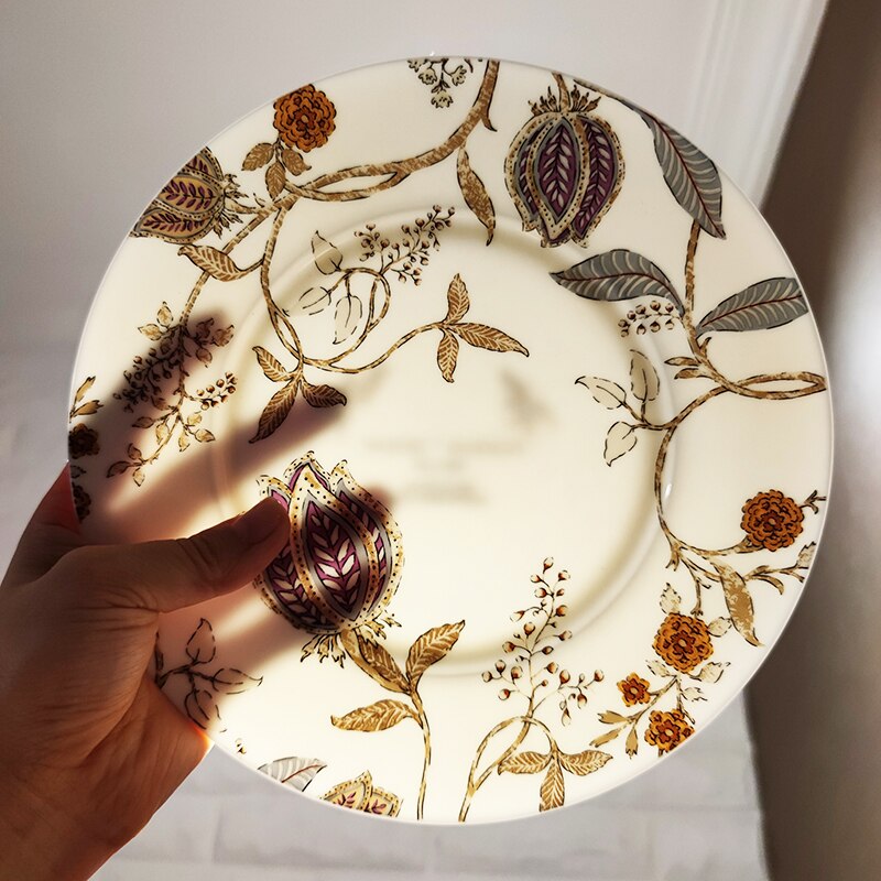 Bone tableware set American dinner plate soup plate coffee cup dish bowl plates ceramic vajilla dinner plates set plates set