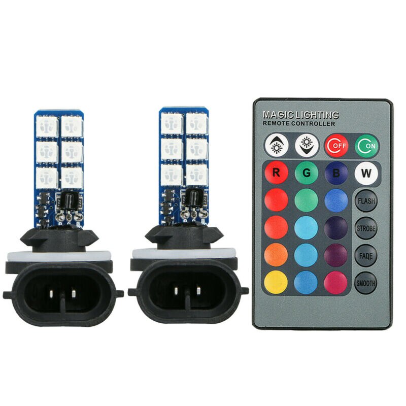 12SMD Lamp Light W/ Remote 2x Auto 2pcs Remote Control 2X + Remote LED