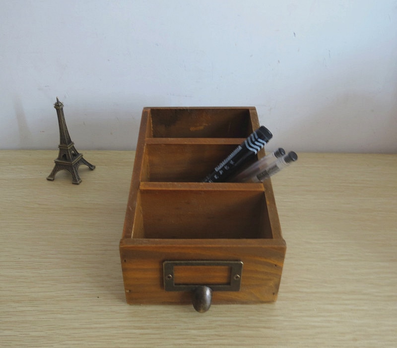 1PC Wood Storage Boxes Household Decoration Natural Wooden Desktop File Stprage Organizer Handmade Storage Box EJL 0934