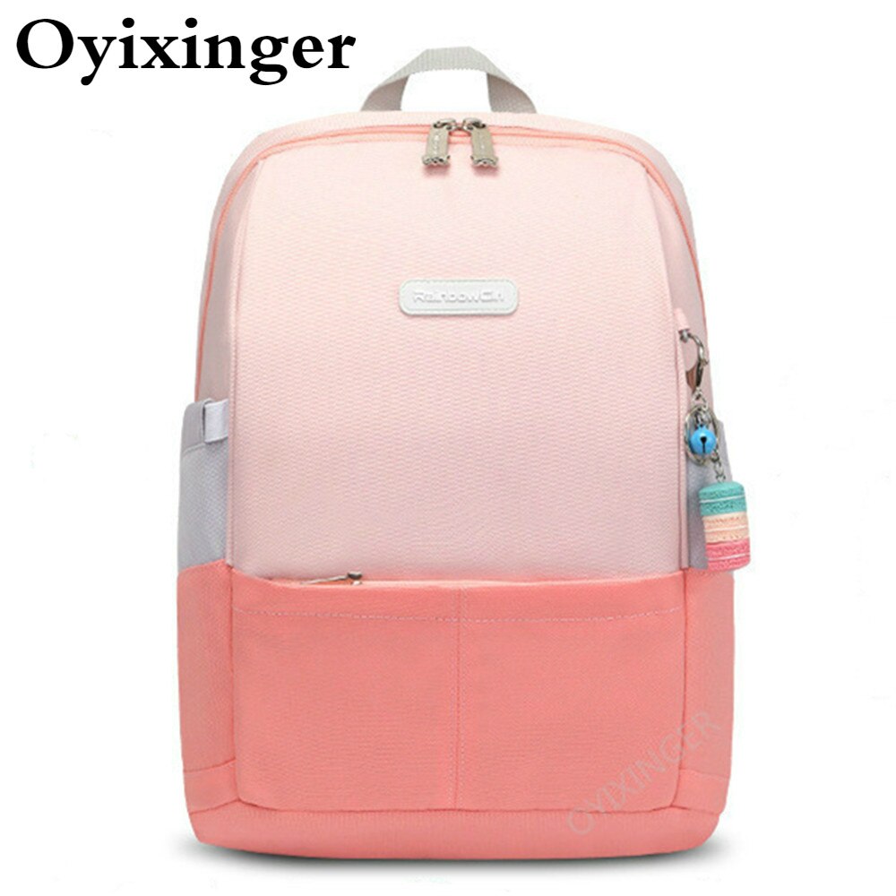 Rainbow girl Korean version of the school bag primary school boys and girls shoulder bag spine reduction children backpack