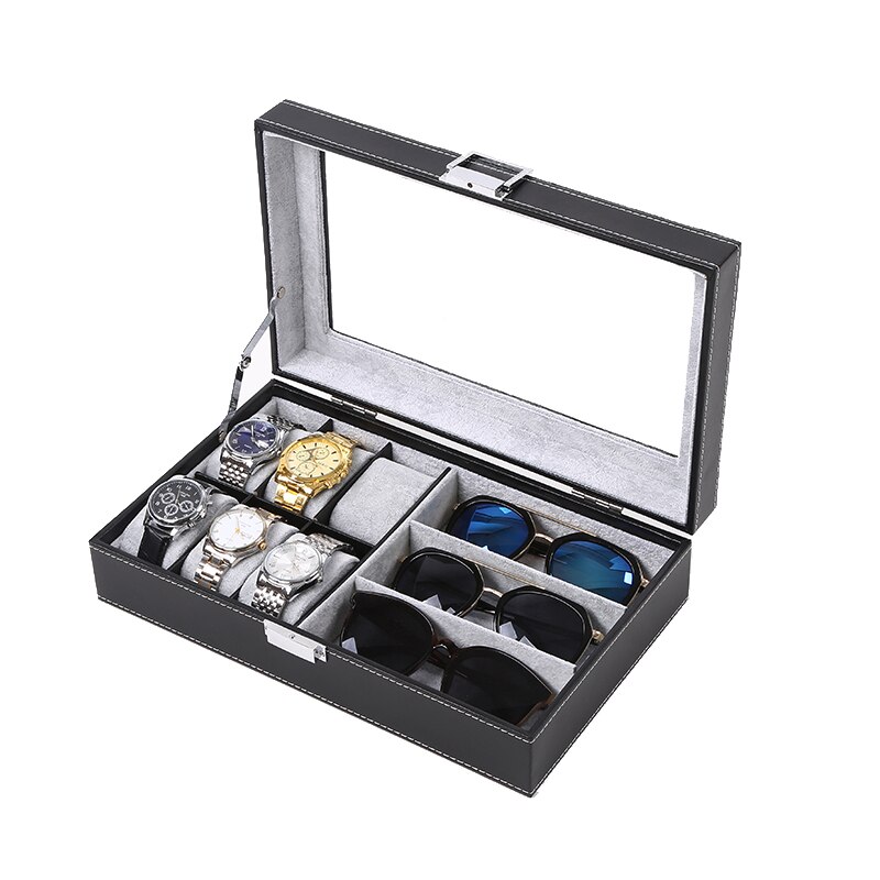 Watch Box Clock Box Watch Case Time Box Jewelry Box Jewellery organizer Jewellery holder for Glasses and Watch Holding
