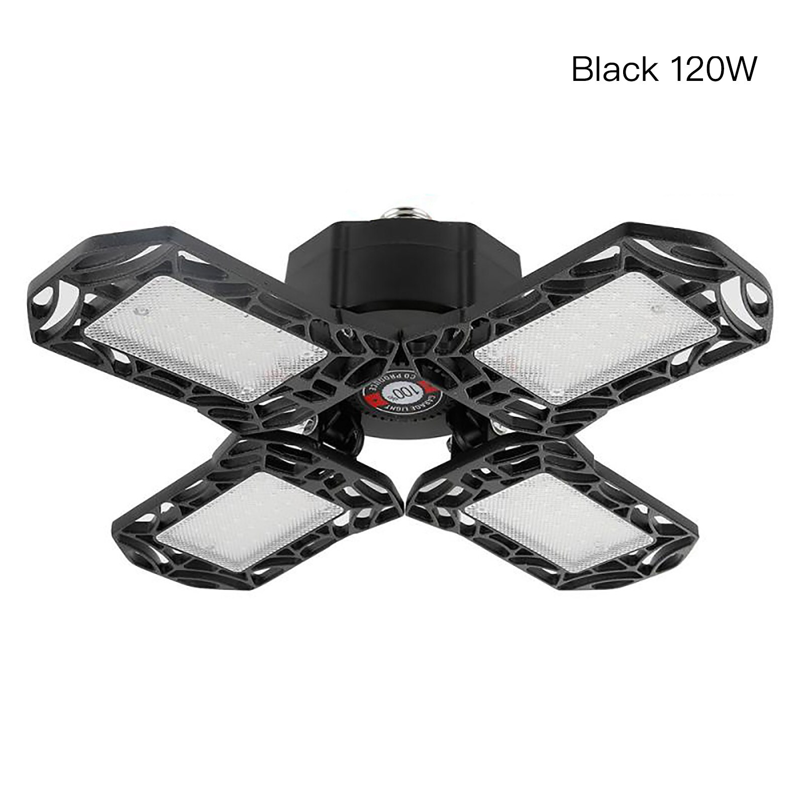 E26 Deformable LED Garage Lights Super Brightness 120W 12000LM LED Ceiling Lights Industrial Lighting for Workshop: Black 120W