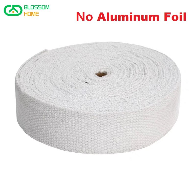 Ceramic Fiber Tape Asbestos Tape Flame Retardant Insulation Tape Ceramic Fiber Fire Tape: No Aluminum Foil / Thickness 2mm / W 10cm x L 10M
