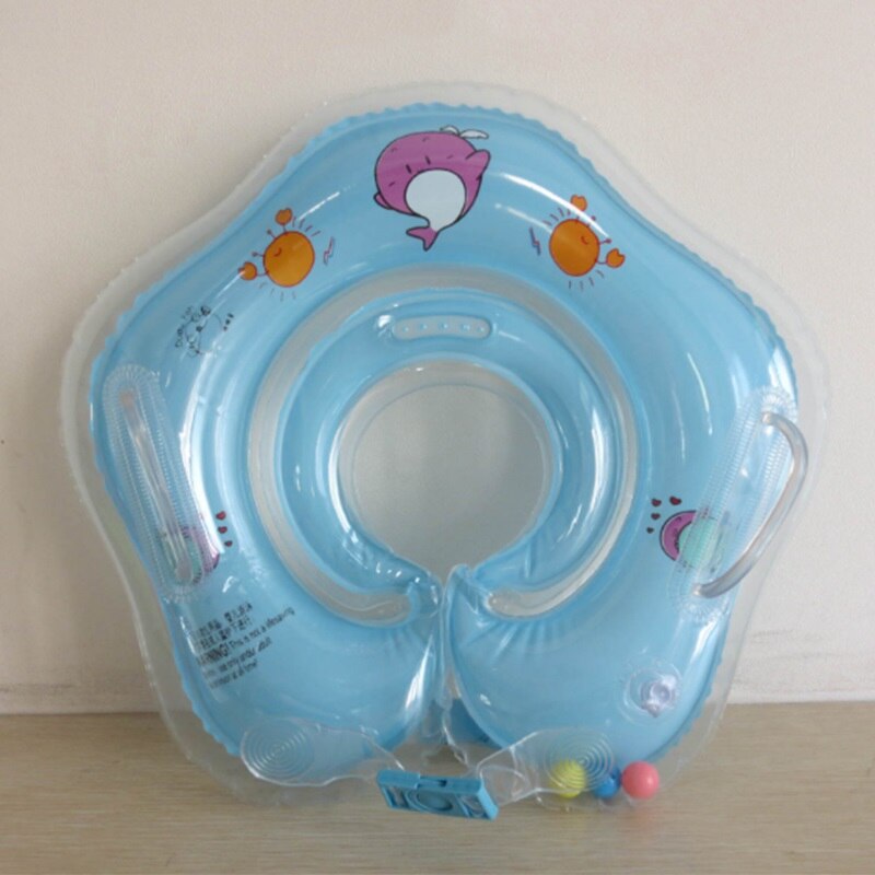 Zwemmen Baby Accessoires Hals Ring Buis Veiligheid Baby Float Cirkel Voor Baden Opblaasbare Flamingo Opblaasbare Water: Sky Blue
