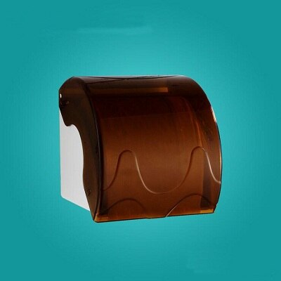 ! 5 farver abs plastmateriale papirrulleholdere badeværelse vævskasse, hotel / toilet vandtæt papirholdere vægmonteret: Brun