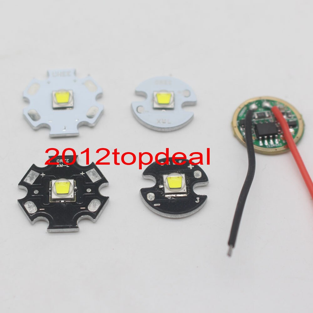 Cree xml2 xm-l2 t6 10 Watt hoch Energie LED-strahler cool Weiß 12mm 14mm 16mm 20mm Schwarz oder Weiß PCB + DC3.7V 2.5A fahrer
