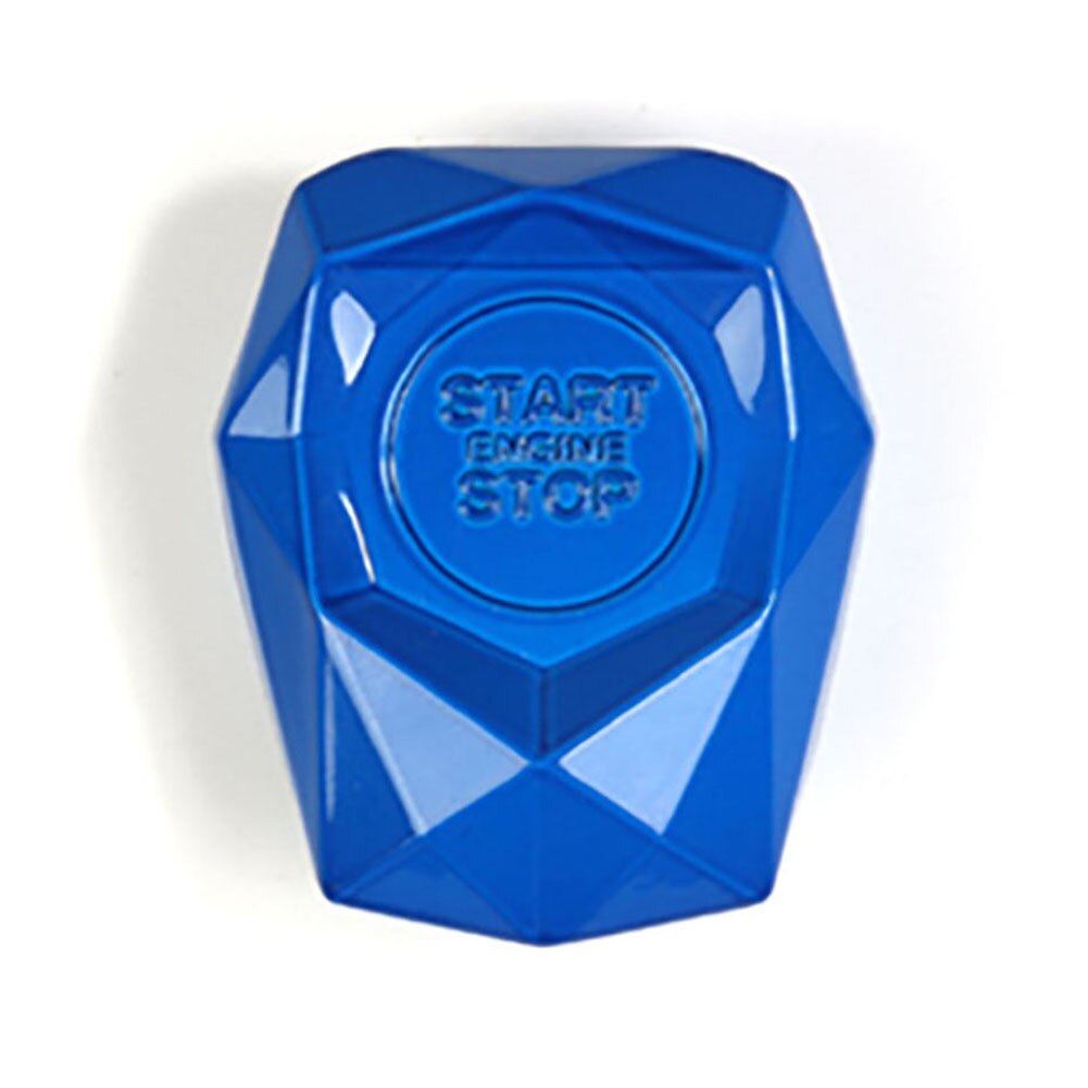 Auto Contactslot Bescherming Cover Stickers Startknop Decoratie Cap Met Deksel Keyless Knop Gemodificeerde Auto Interieur Styling: Blue