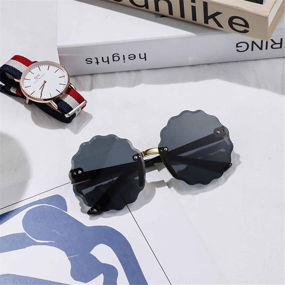 Gafas de sol polarizadas con marco de Metal para niños y niñas, marco de Metal infantiles con lentes de sol, con protección Uv400, para playa y verano