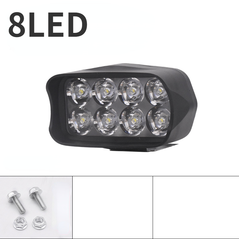 12-80V Motorfiets Koplamp Hulplamp Led Elektrische Voertuig Spotlights Scooters Waterdicht Gemodificeerde Lampen Moto Accessoires: Ijsblauw