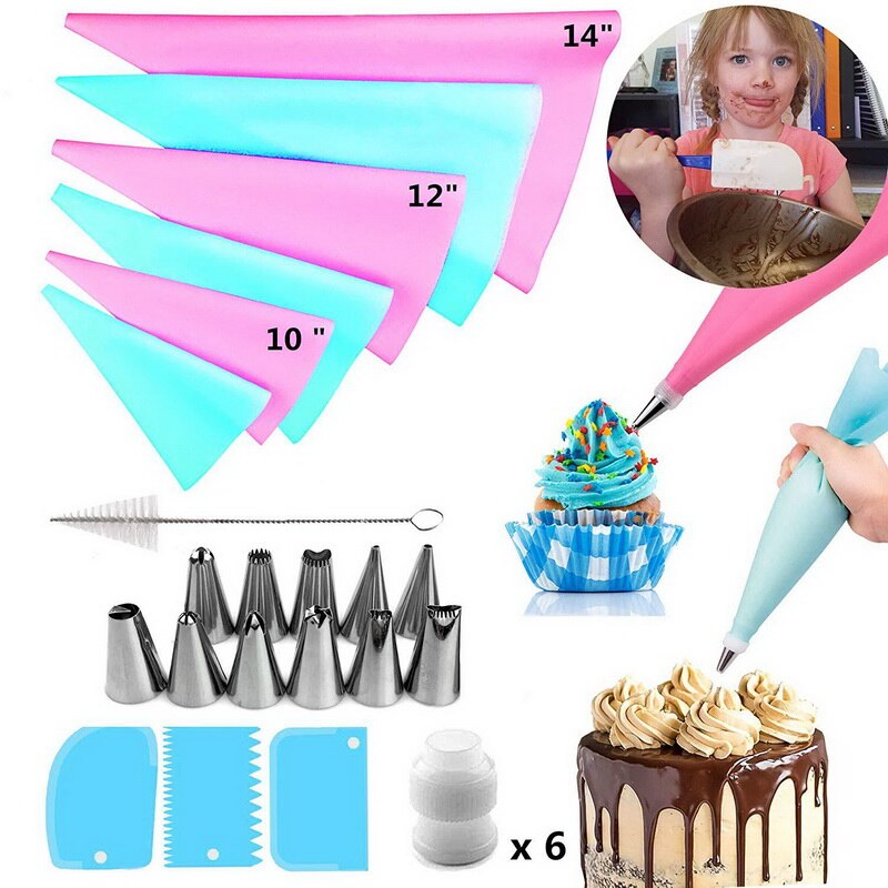 Hoomall 73pcs/set Cake Decorating Kit Cake Turntable Set Pastry Tube Fondant Tool Kitchen Dessert Baking Pastry Supplies
