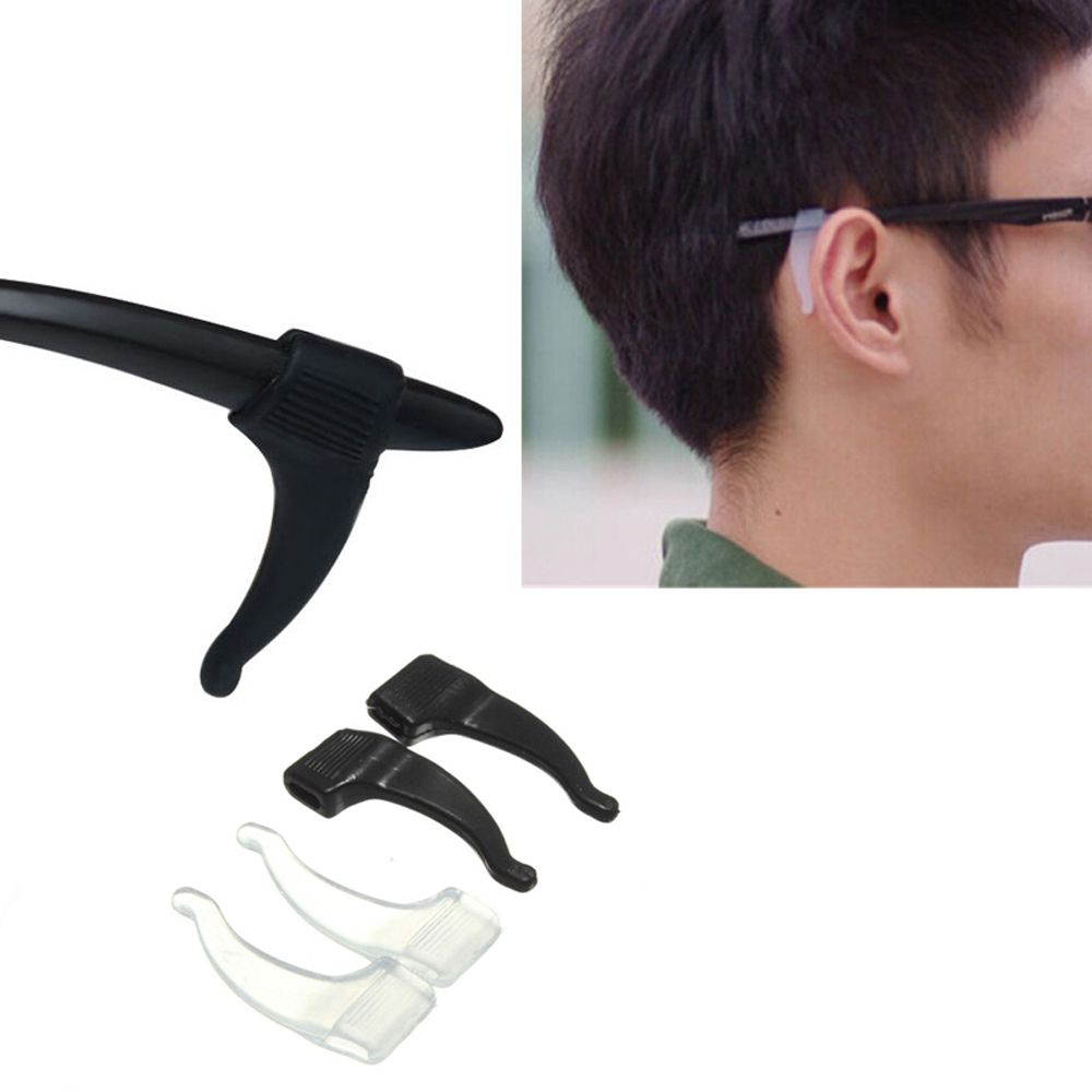 4 Pair Soft silicone anti-slip holder for glasses accessories earhook Sport eyeglass temple tip sports Lock Grip Holders