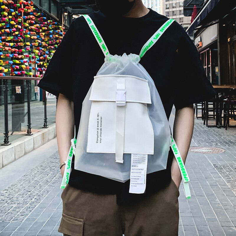 Transparent PVC Backpack - Waterproof Travel Bag - Casual Outdoor Rucksack