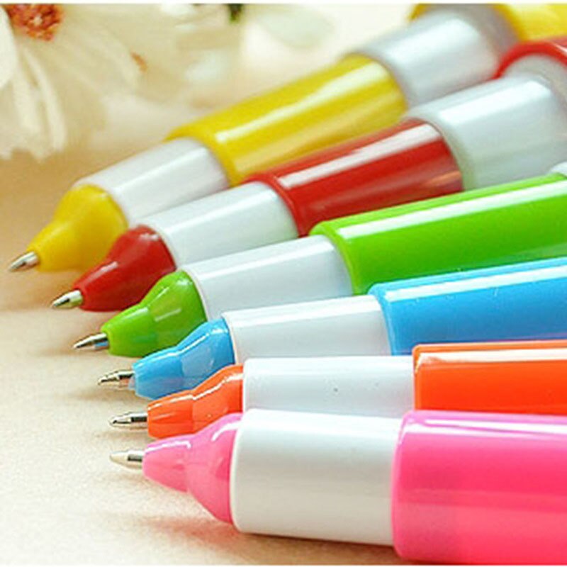 1 Pcs Novelty Ballpoint Pen Retractable Pens Bowling Modeling Cartoon Cute Children Learning Stationery Ballpen Roller Ball