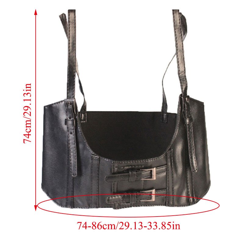 Dames korset vest steampunk harnas stretch vest brede cincher met gesp brede riem kleding accessoires