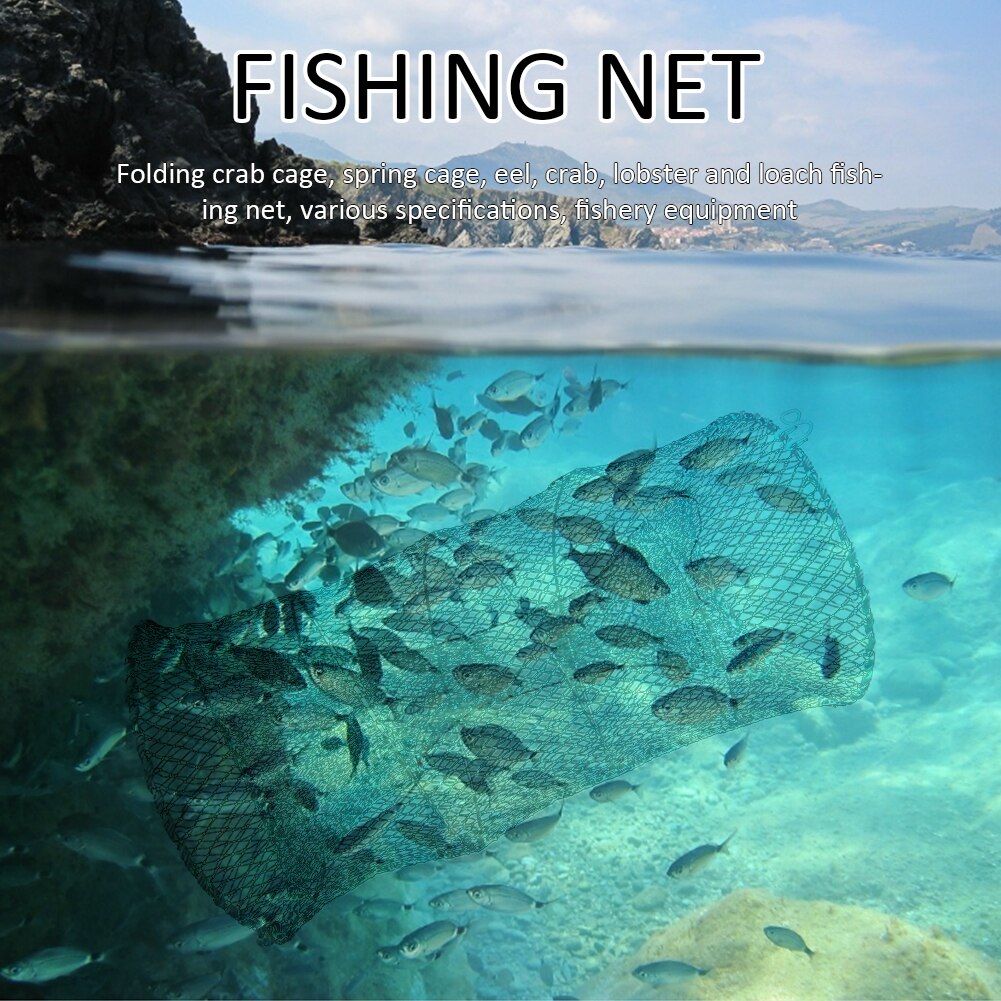 Foldable Fishing Cast Net Crab Trap Fish Cages Fish Trap Loach Shrimp Net Netting Automatic Fishing Cage Foldable Trap Cast Net