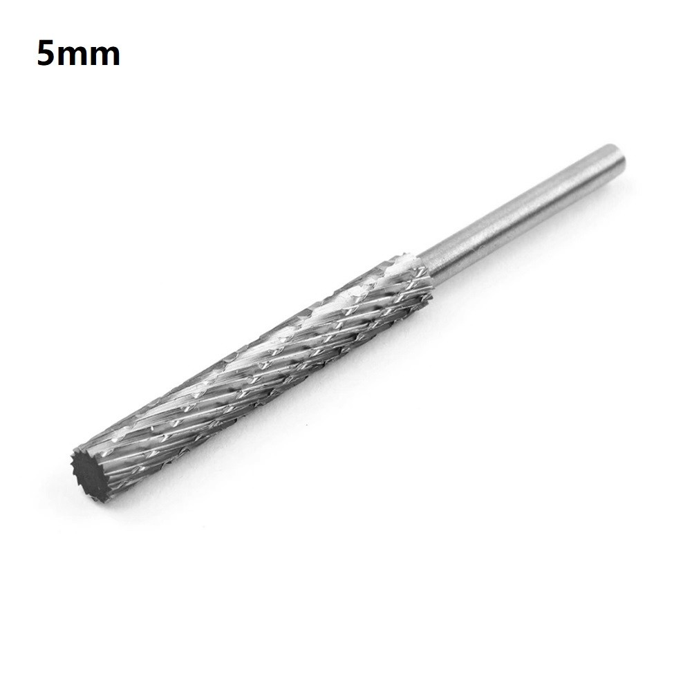 Roterende fil 3mm/4mm/5mm/6mm slipehoder hardmetallfres borsett etterbehandling metall roterende filverktøy: Brun