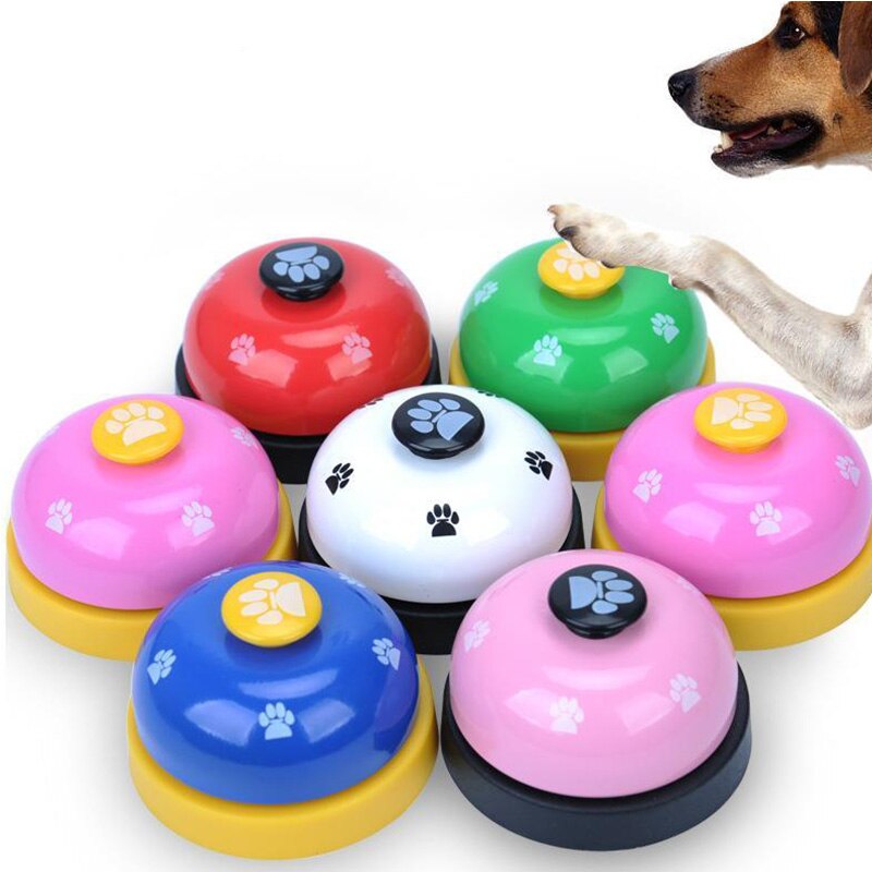 Campana de entrenamiento interactiva para perros y gatos, campana de Metal para alimentación de cachorros, suministros para entrenamiento de mascotas, juguete para mascotas