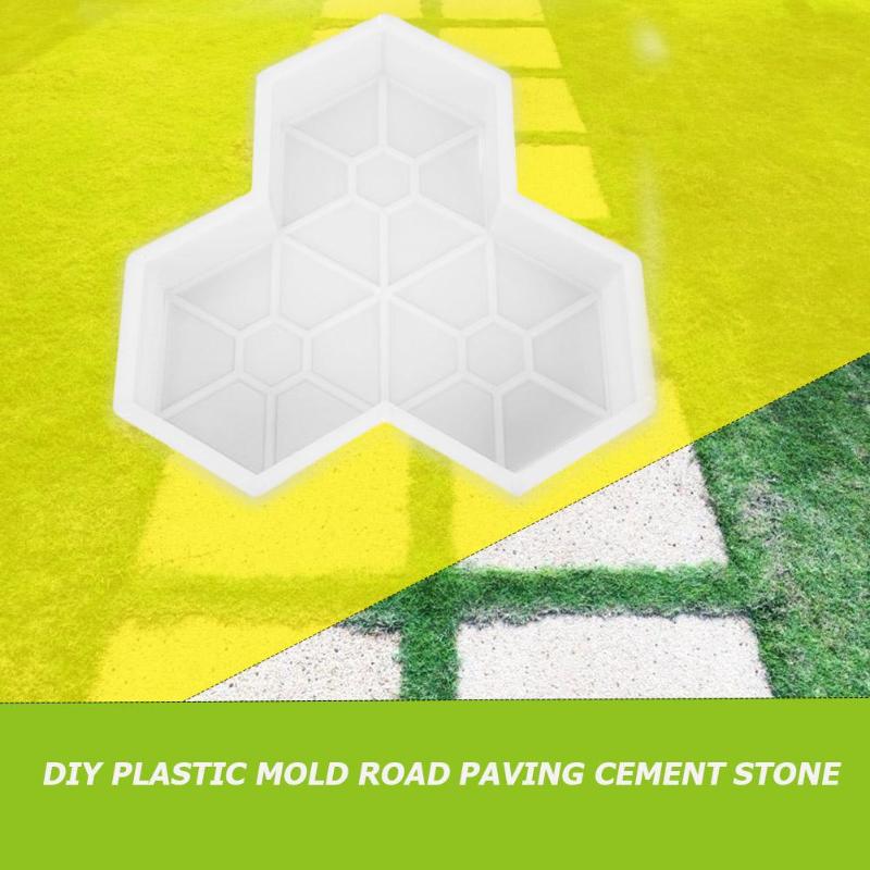 Garden Pavement Mold DIY Path Brick Tile Concrete Mould Cement Stone Paving Brick Mould