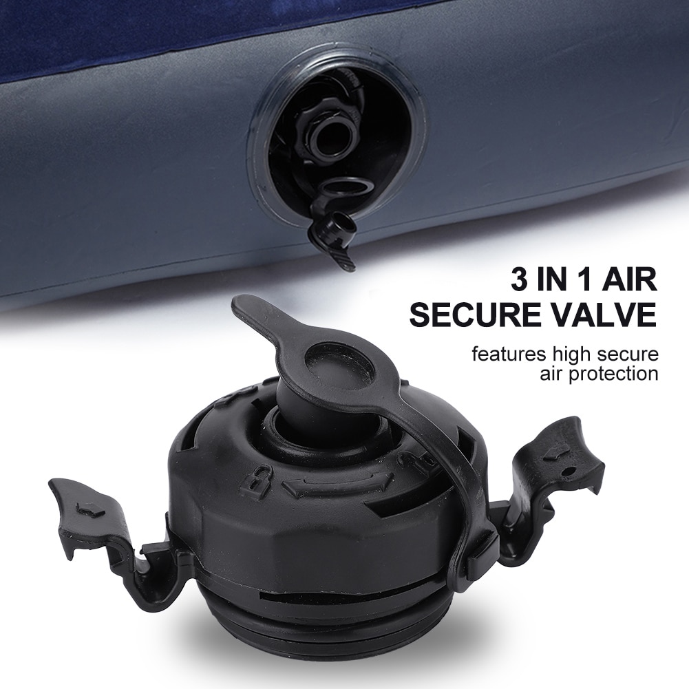 Anti-Corrosie 3 In 1 Air Valve Veilige Afdichting Cap Voor Intex Opblaasbare Luchtbed Matras Zwart