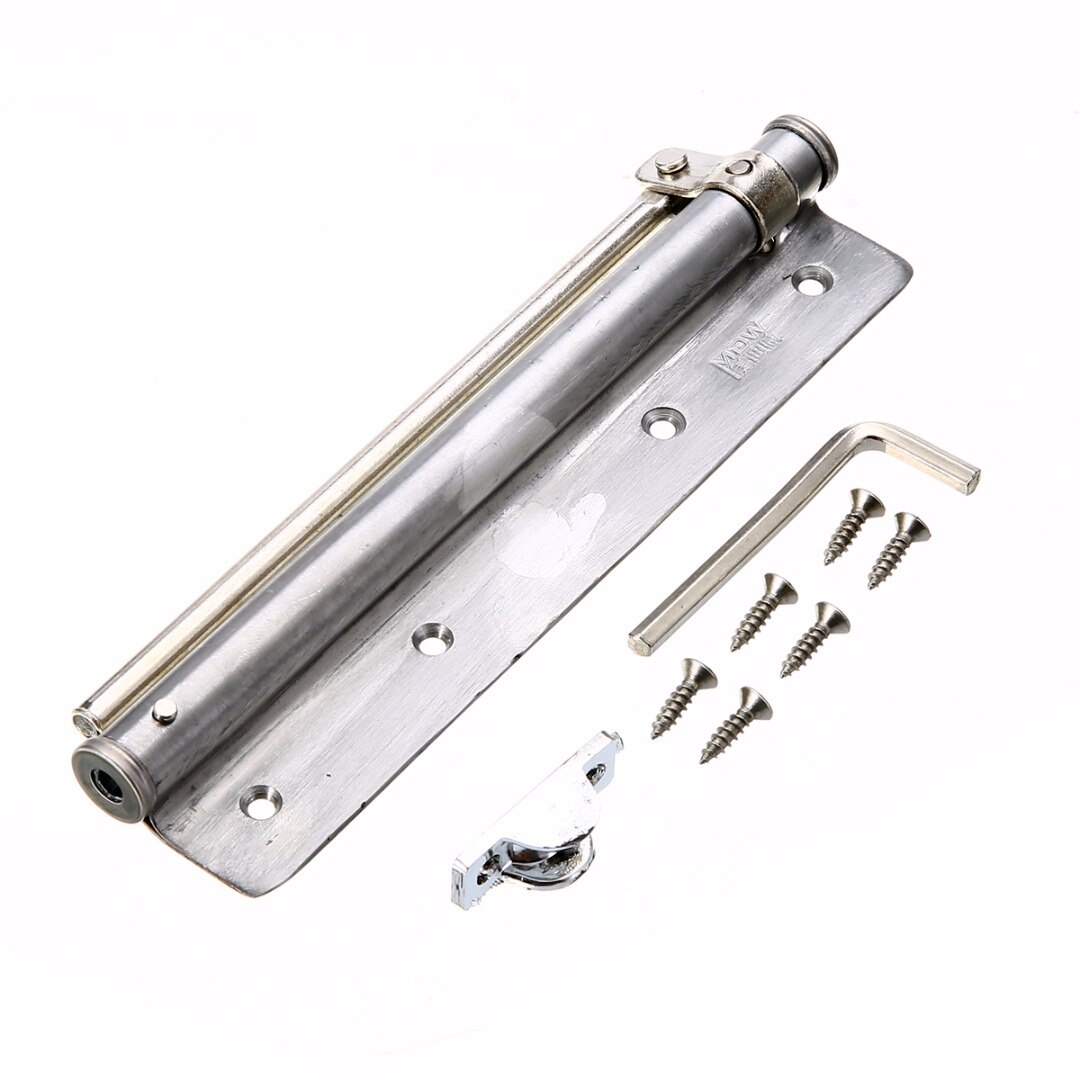 1PC 19.3cm Auto Door Closer with Screws Stainless Steel Changeable Surface Mounted Auto Closing Door Closer Fire Rated