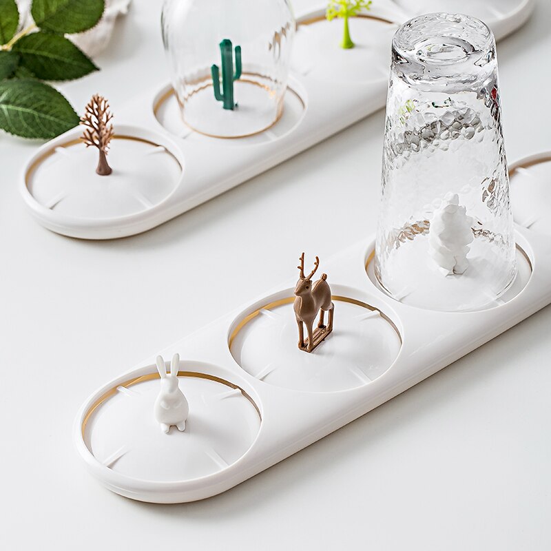 Nordic plastic bekerhouder, afvoerbekerhouder, droogbeker, rode wijnbekerhouder, beker met glas, thuisopbergrek  wf629423