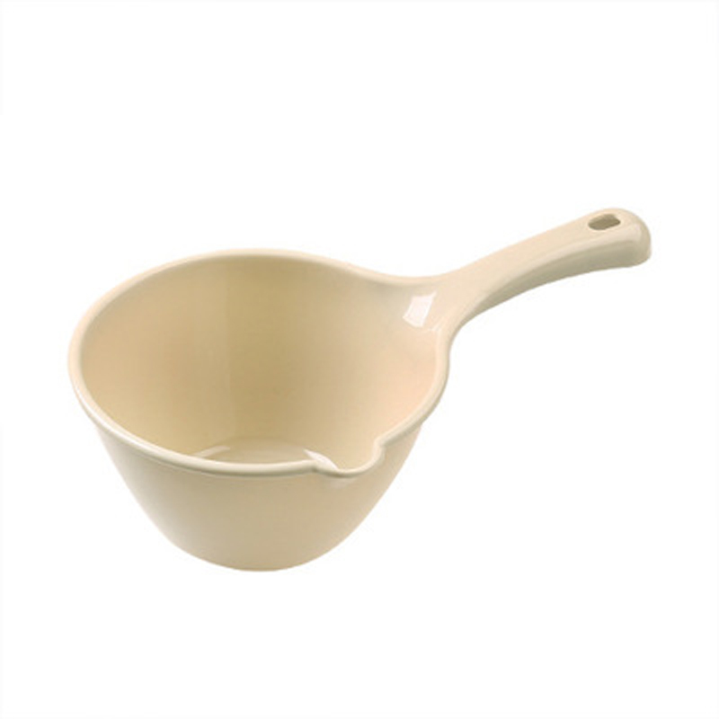 1PC Plastic Bathing Ladle Spoons Kitchen Accessories Bathroom Thick Water Scoop Cup Baby Kids Shampoo Bath Spoon Home Essential: 1pc Beige