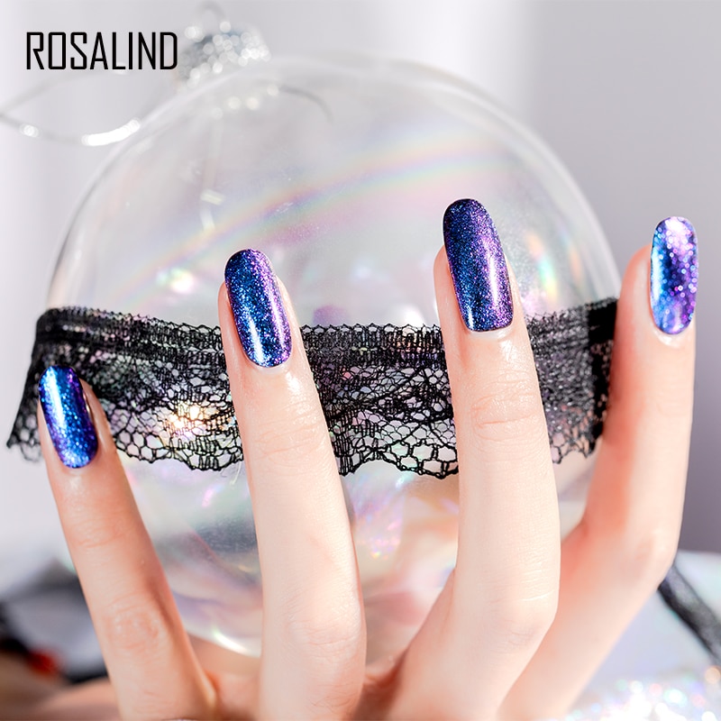 Rosalind gel neglelak phantom kamæleon alt til manicure dekoration base top til negle uv led lampe hybrid lakker