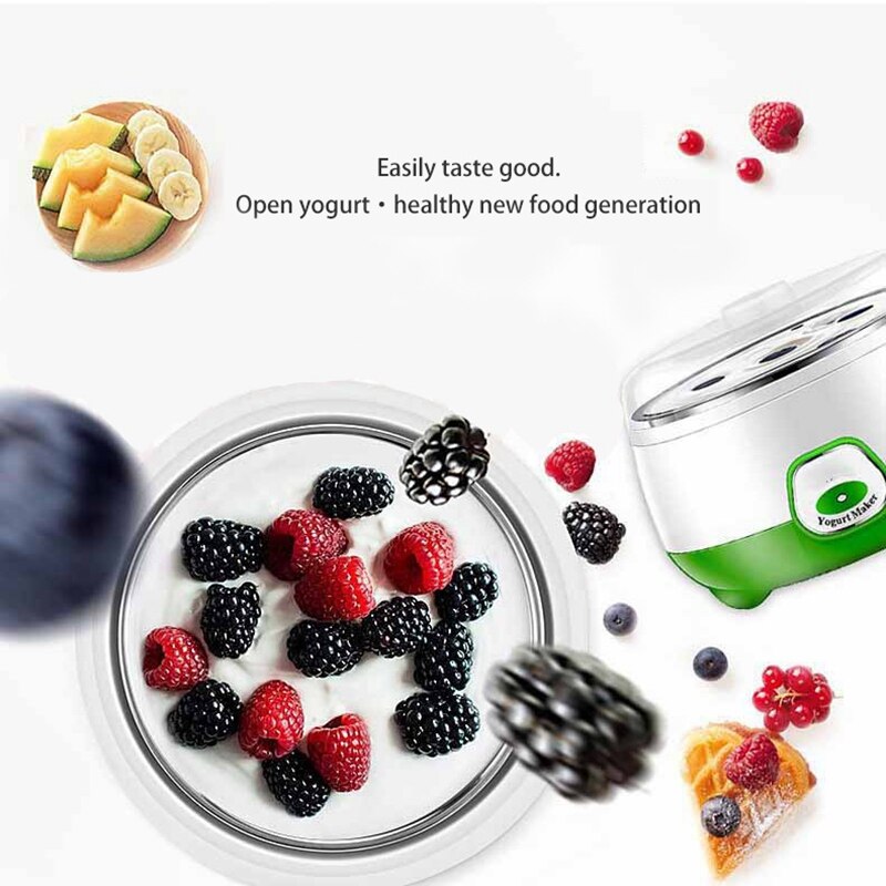 Small Automatic Electric Yogurt Maker 0.8L Stainless Steel Fermenter Homemade Yoghourt Machine for Baby Kids Food