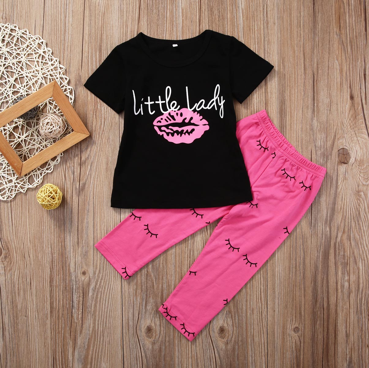 Pudcoco Ensemble Fille USA 1-6Year Enfant Bébé Filles Tenues T-Shirts Hauts + legging Pantalon Vêtements Ensemble